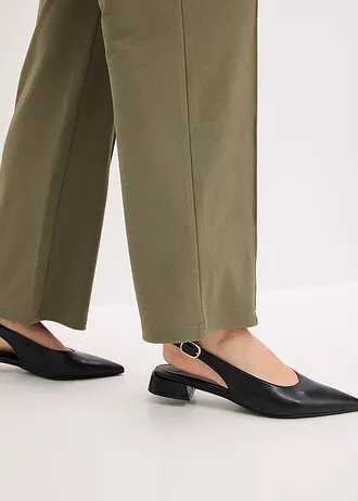 Pantaloni cu talie elastică din stofă interlock • oliv • magazin bonprix