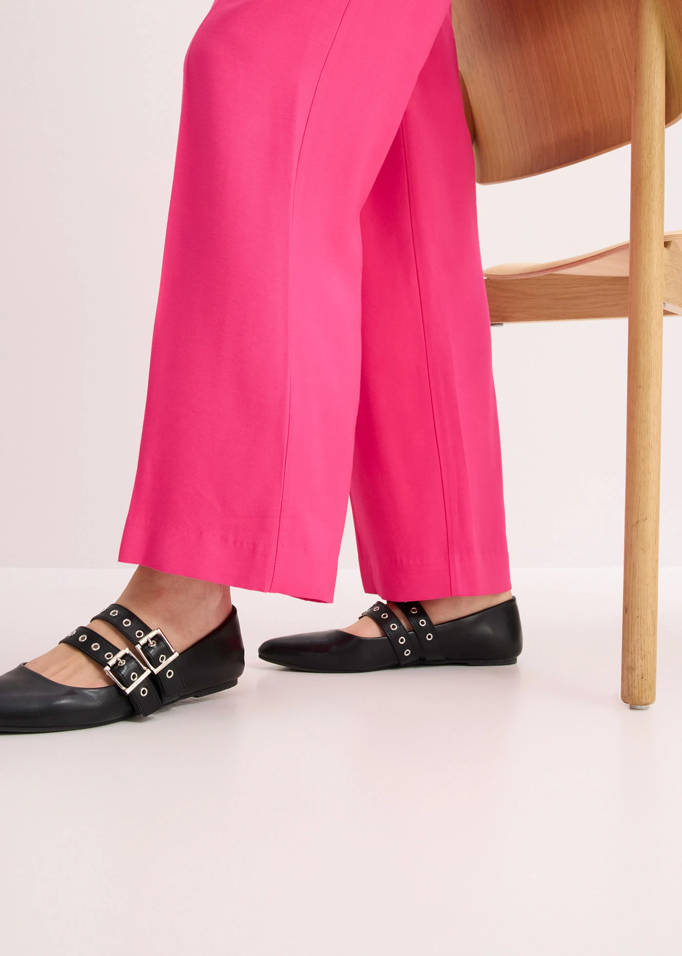 Pantalon large et léger à pinces • rose vif • Boutique bonprix