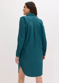 Rochie-cămașă din poplin de bumbac • verde-piper • magazin bonprix