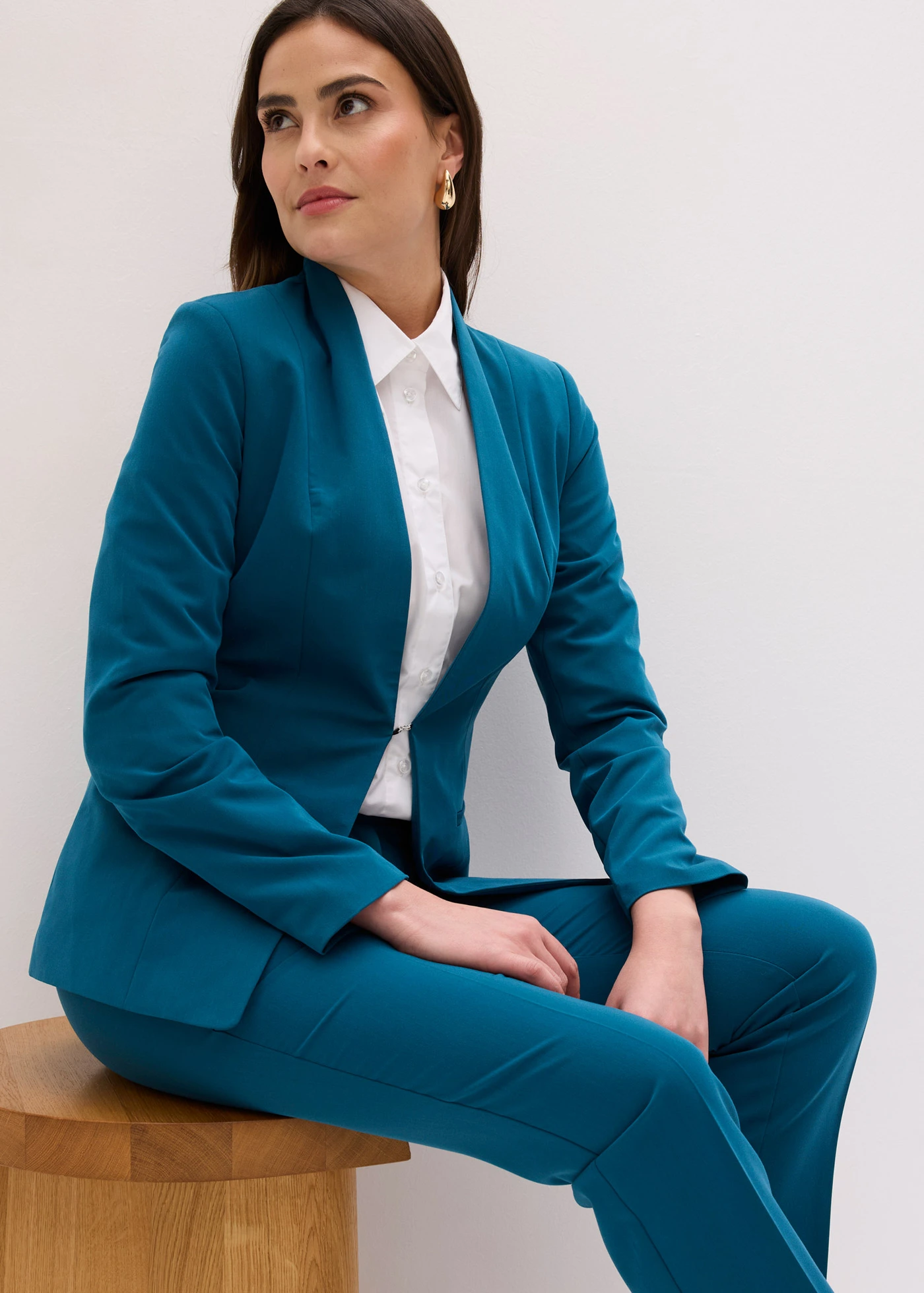 Tailleur pantalon (ens. 2 pces) • bleu pétrole • Boutique bonprix