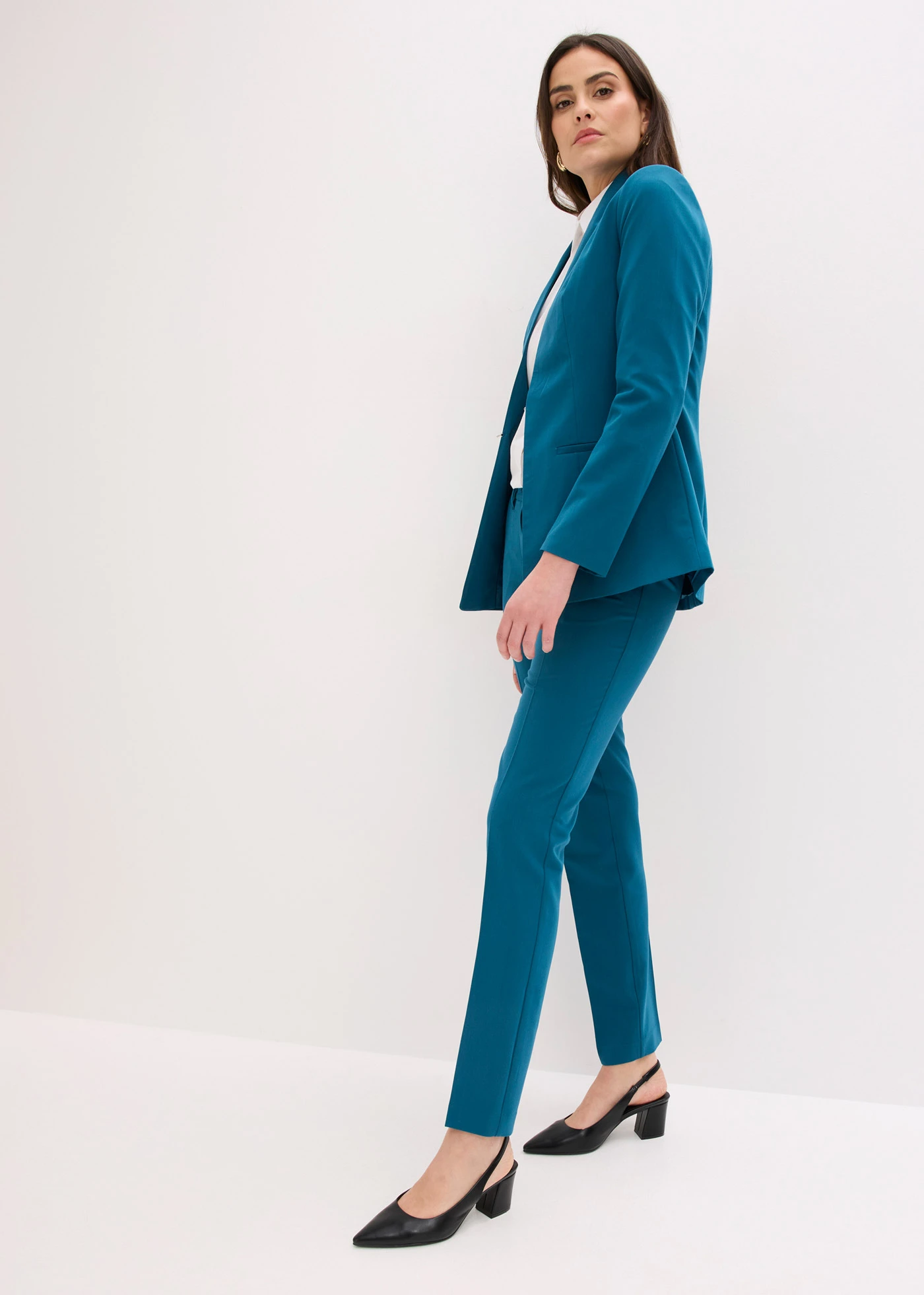 Costum cu pantaloni (set/2 piese) • albastru-petrol • magazin bonprix