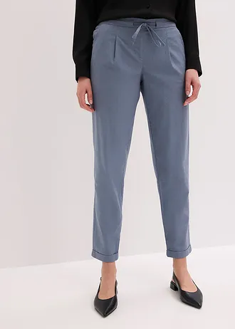 Linnen broek • rookblauw • bonprix online shop