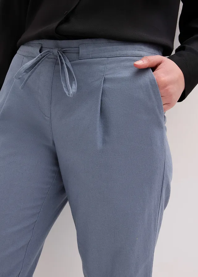 Linnen broek • rookblauw • product-page.page-title-suffix