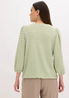 Úpletová tunika se strukturou, barva: světle zelená