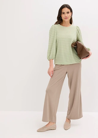 Shirt tuniek met structuur, Kleur: grijsgroen