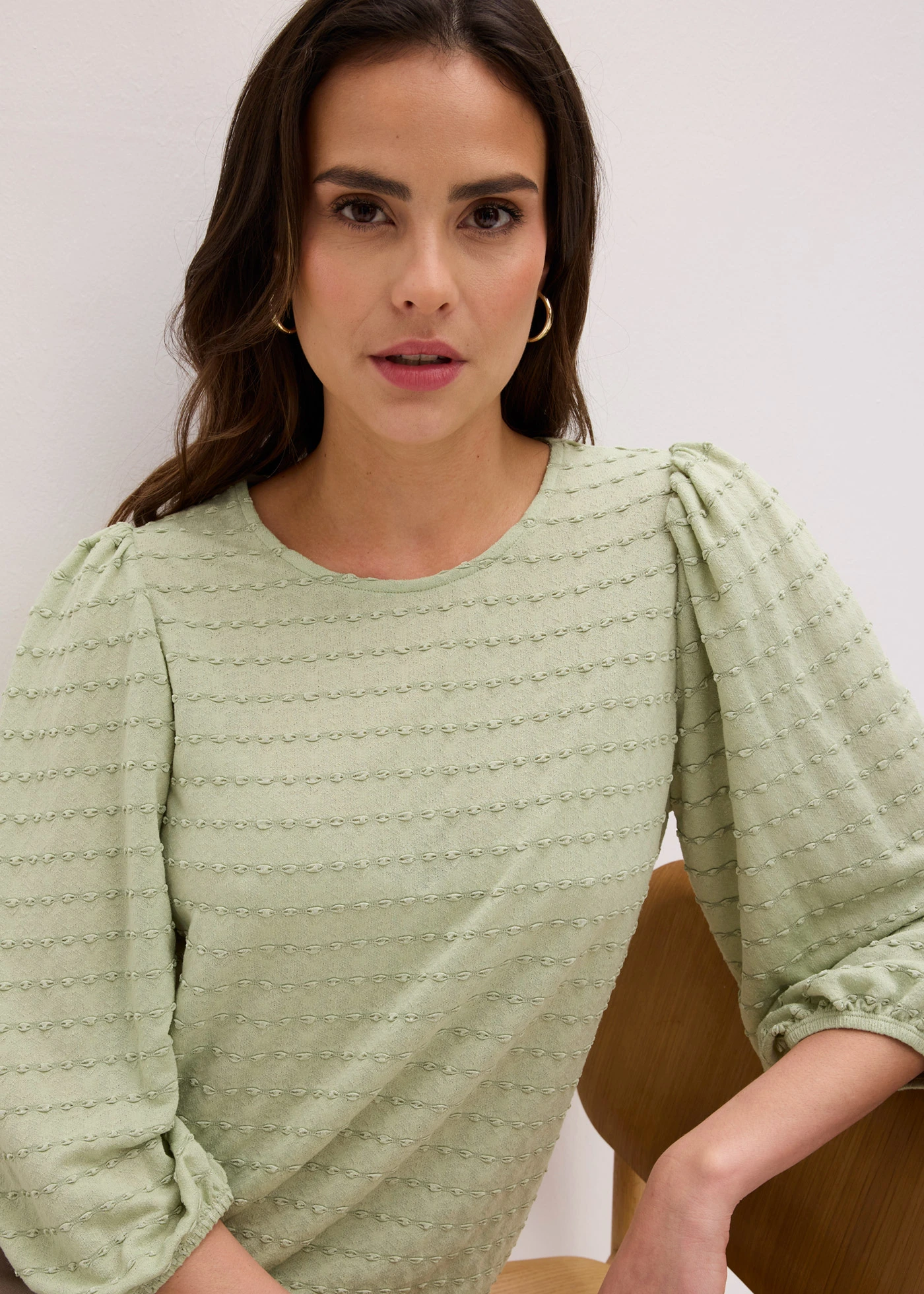 Shirt tuniek met structuur • grijsgroen • bonprix online shop