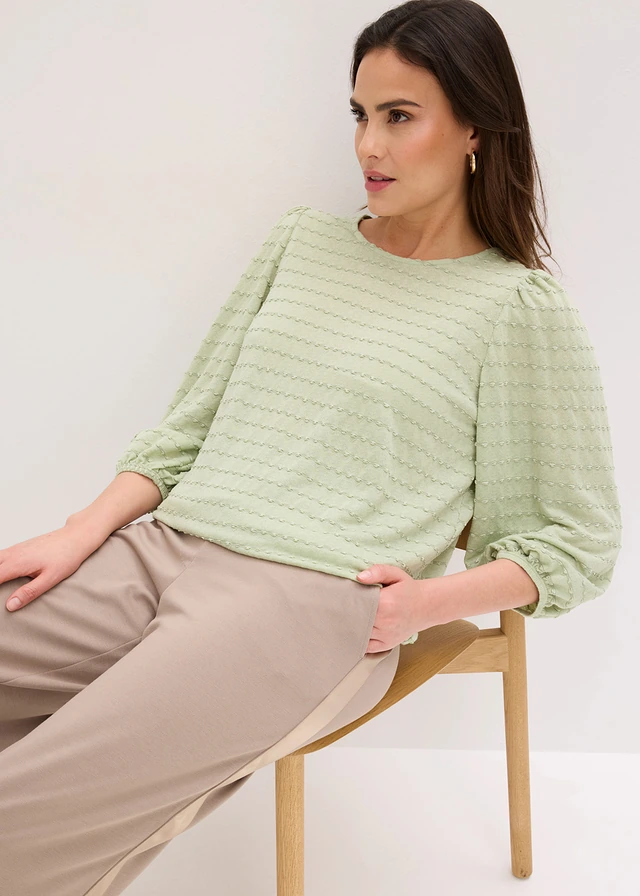 Tunique en jersey texturé • vert pâle • product-page.page-title-suffix