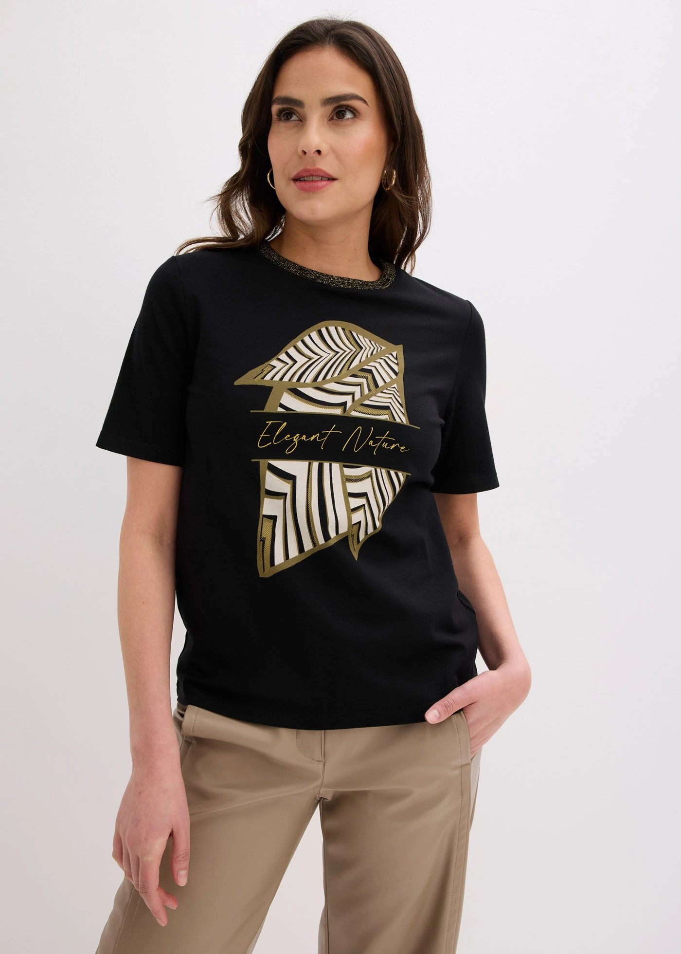 Shirt van biologisch katoen • zwart • bonprix online shop