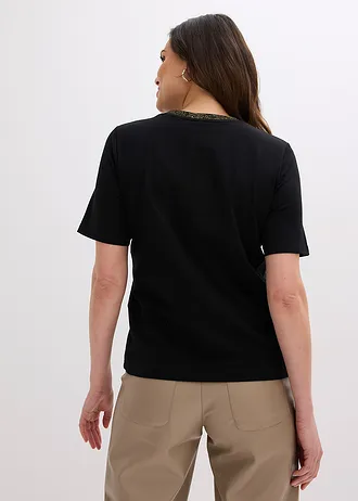 Shirt van biologisch katoen • zwart • bonprix online shop