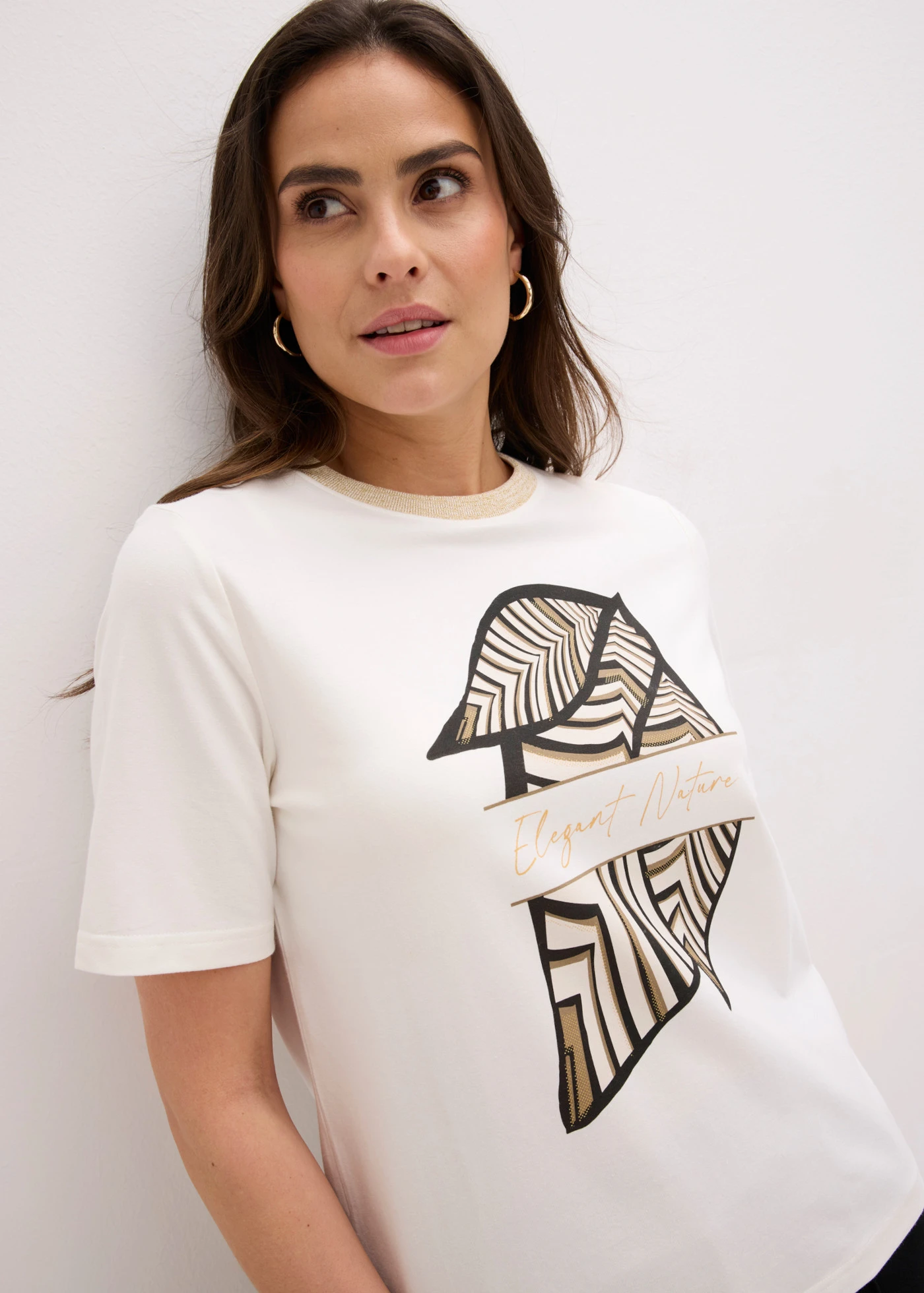 T-shirt z bawełny organcznej • biel wełny • sklep bonprix