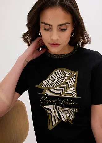 Shirt van biologisch katoen • zwart • bonprix online shop