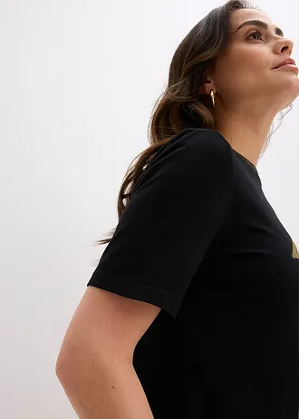 T-shirt en coton • noir • Boutique bonprix