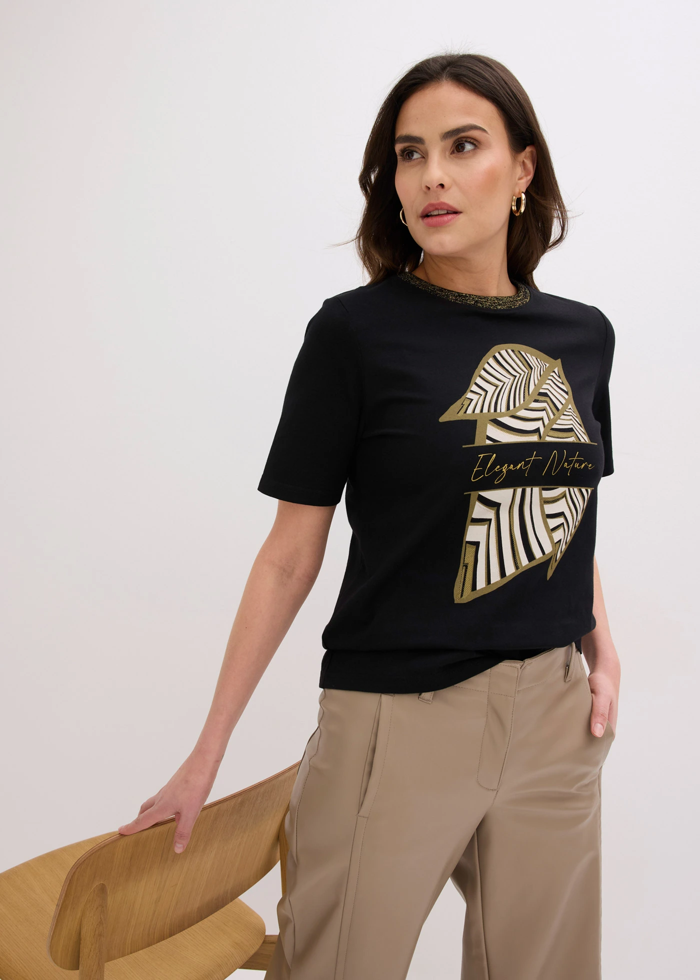 Shirt van biologisch katoen • zwart • bonprix online shop