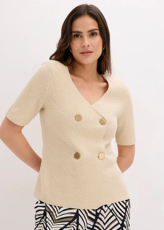 Gilet en maille, Couleur: sable clair