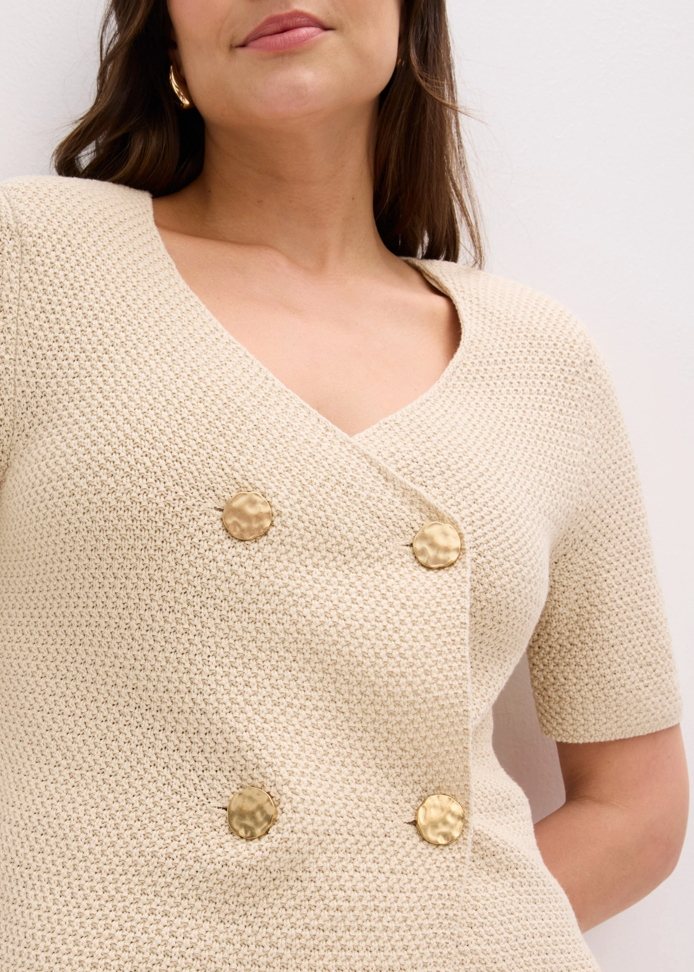 Gebreide blazer met katoen • lichtsand • bonprix online shop