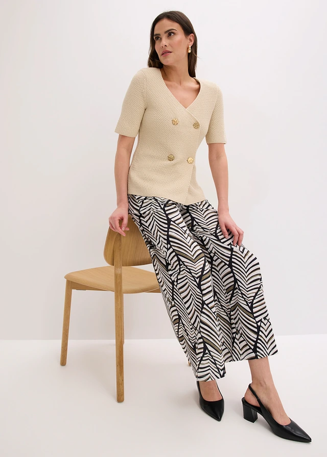 Gebreide blazer met katoen • lichtsand • product-page.page-title-suffix