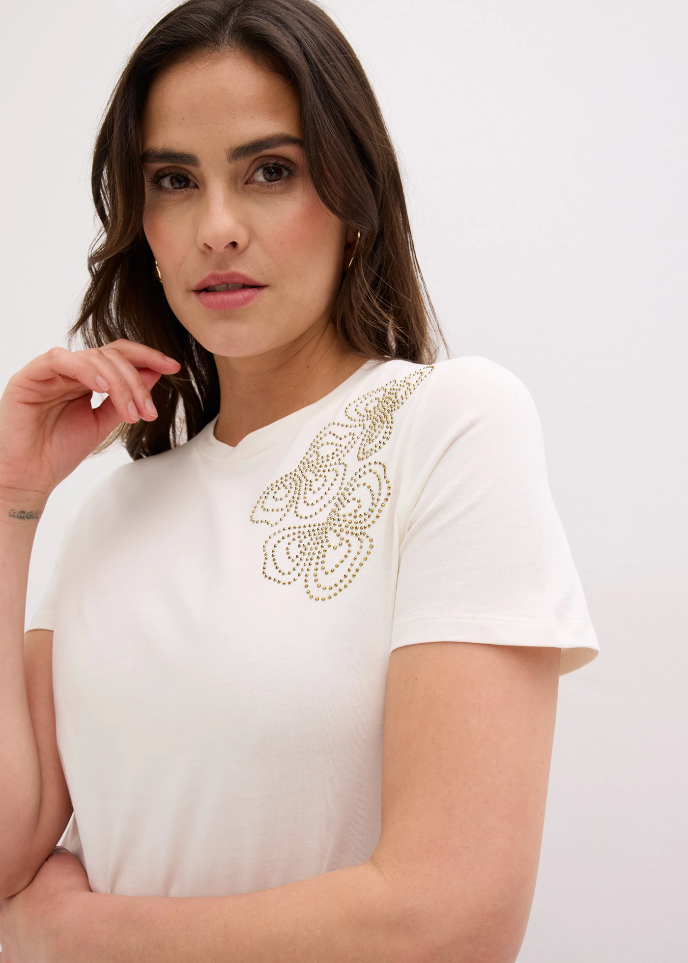 T-shirt en coton • ecru • Boutique bonprix