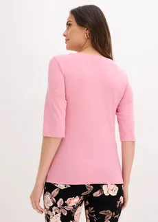 Shirt met kant, Kleur: rookorchidee