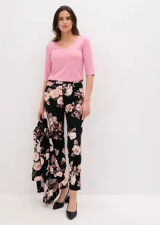 Shirt met kant, Kleur: rookorchidee