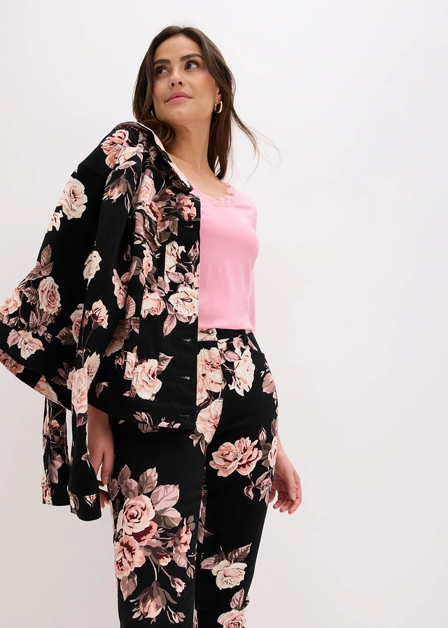 Póló csipkével • füst orchidea • bonprix áruház
