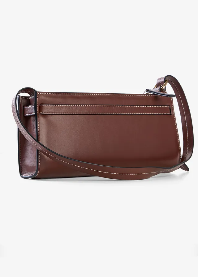 Schoudertas met gesp, Kleur: cappuccino