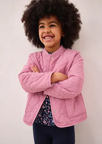 Licht gewatteerde jas, Kleur: mauve