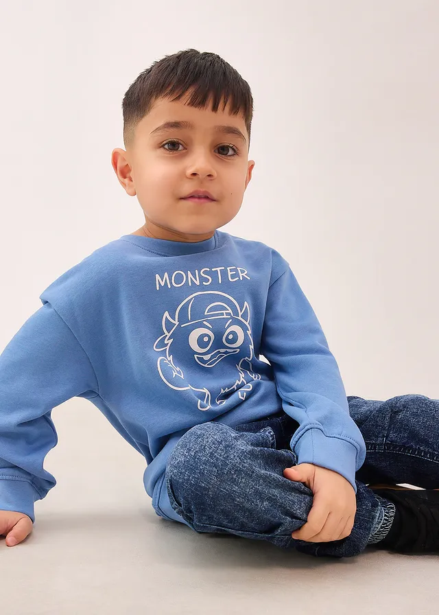 Sweat-shirt 100% coton • bleu cristal imprimé • product-page.page-title-suffix