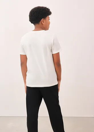 Lot de 3 T-shirts 100% coton, Couleur: fraise-écru-noir imprimé