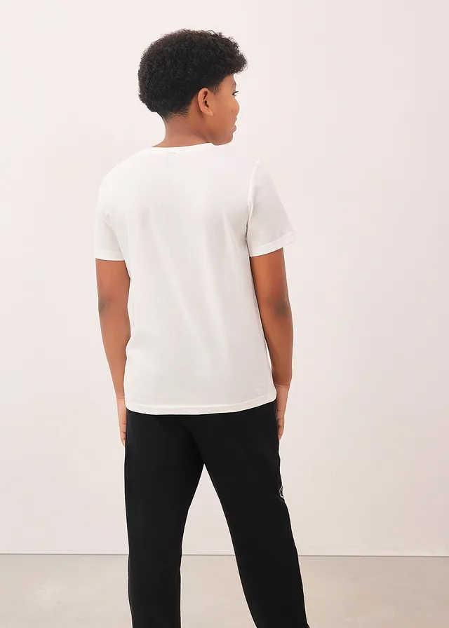 T-shirt van puur biologisch katoen (set van 3) • aardbeirood-wolwit-zwart met print • product-page.page-title-suffix