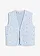 Gilet sans manches matelassé et brodé, Couleur: bleu clair-blanc rayé