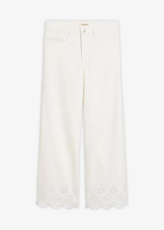 Pantaloni Culotte din amestec elastic de bumbac