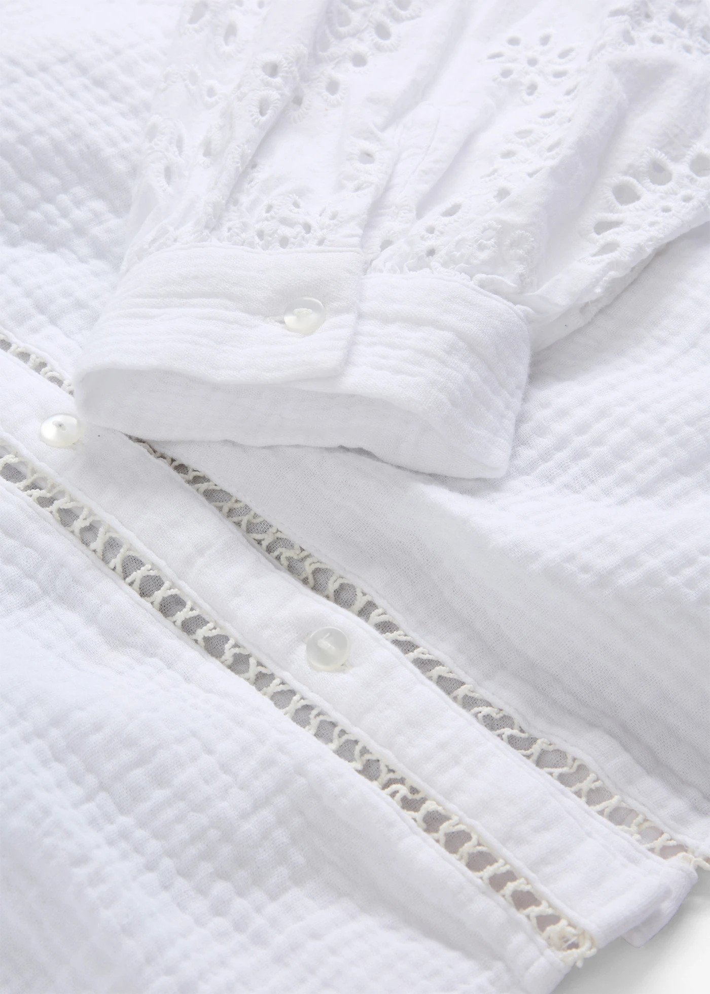 Tuniekblouse van luchtige mousseline • wit • bonprix online shop