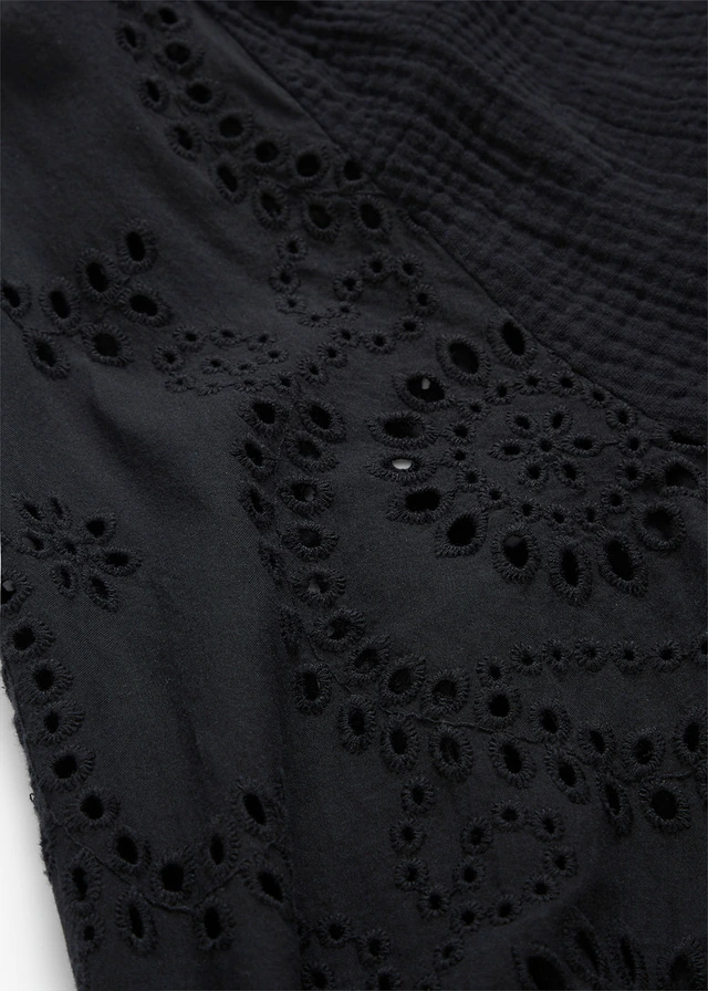 Blouse longue en gaze de coton légère • noir • product-page.page-title-suffix