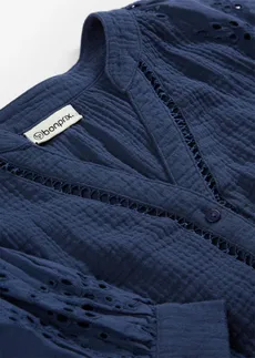 Tuniková blúzka zo vzdušného mušelínu • tmavomodrá • obchod bonprix