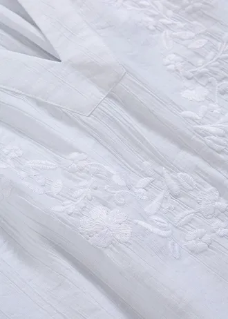 Bluză cu mâneci scurte din material creponat texturat • alb • magazin bonprix