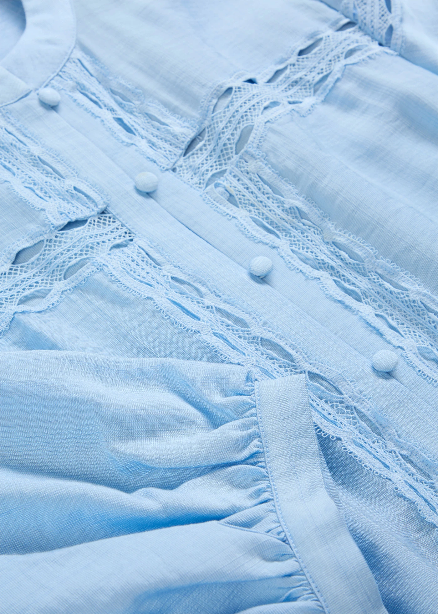 Bluză din bumbac cu broderie • bleu • magazin bonprix