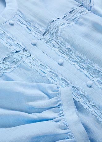 Bluză din bumbac cu broderie • bleu • magazin bonprix