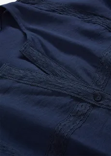 Katoenen blouse met wijde mouwen • donkerblauw • bonprix online shop