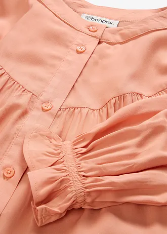 Prairieblouse van soepele viscose, Kleur: soft apricot
