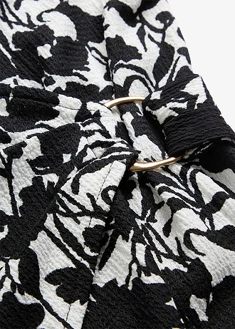 Gedessineerd shirt • wit-zwart gebloemd • bonprix online shop