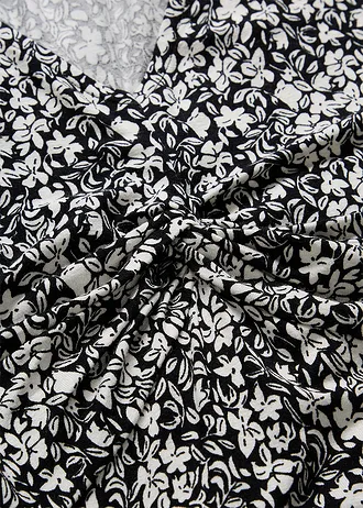 Robe en jersey viscose • noir-écru floral • Boutique bonprix