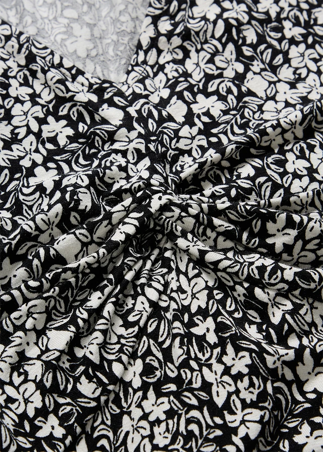 Jersey jurk in een viscosemix • zwart-wolwit gebleomd • product-page.page-title-suffix