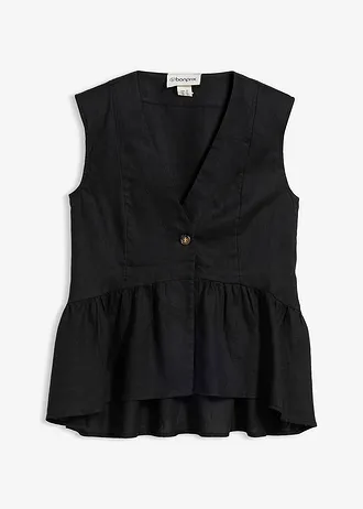 Gilet sans manches 100 % lin