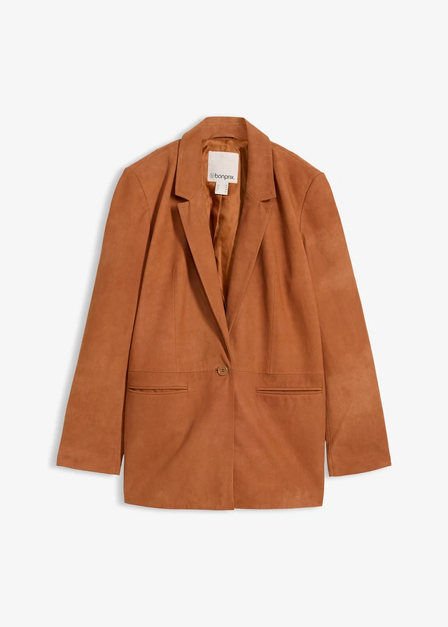 Blazer van suède, Kleur: brons