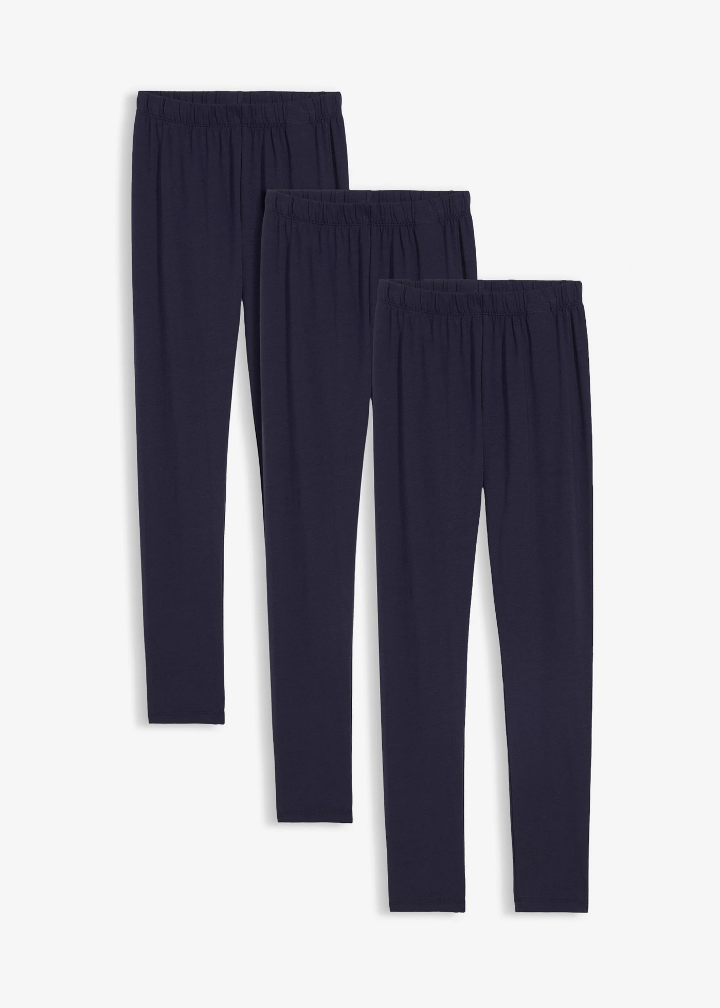 Legging elasztikus bio-pamut keverékből (3 db-os csomag) • sötétkék • bonprix áruház