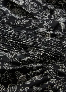 Rochie midi din bumbac • negru înflorat • magazin bonprix