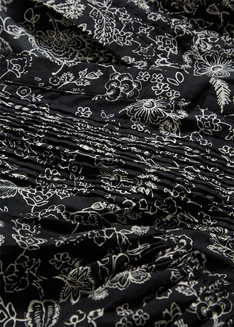 Sukienka midi z bawełny • czarny w kwiaty • sklep bonprix