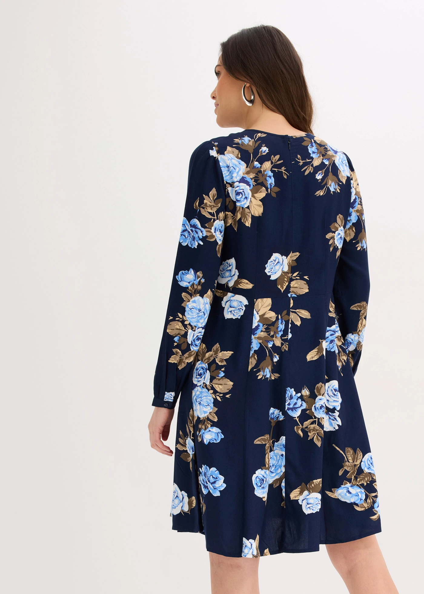 Rochie tip tunică • bleumarin floral • magazin bonprix