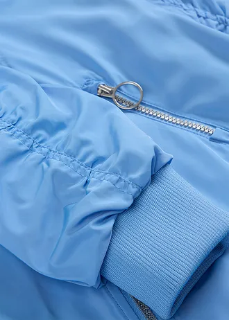 Manteau léger avec col en bord-côtes • bleu moyen • Boutique bonprix