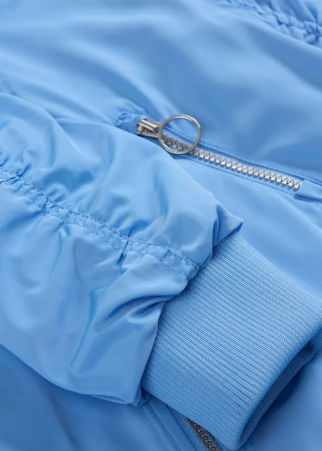 Manteau léger avec col en bord-côtes • bleu moyen • product-page.page-title-suffix